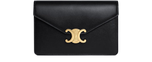 Celine Triomphe Shiny Calfskin Black