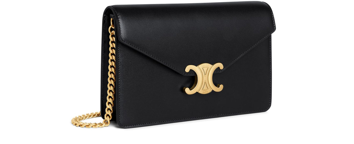 Celine Triomphe Shiny Calfskin Black