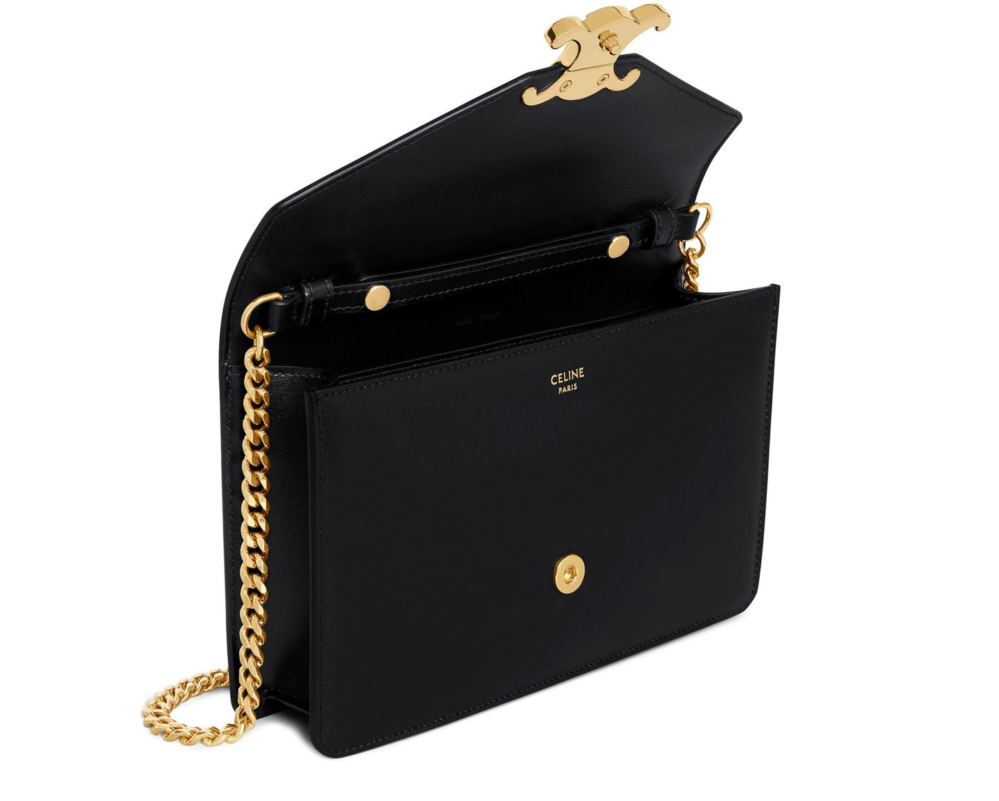 Celine Triomphe Shiny Calfskin Black