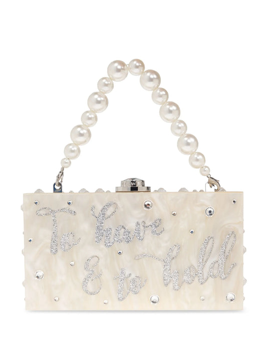 Sophia Webster Cleo Cream Clutch Bag