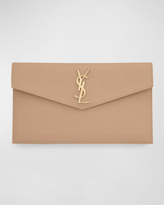 Saint Laurent Uptown Pouch Dark Beige